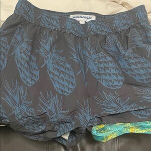 Maamgic Men's Blue Pineapple Hybrid Shorts